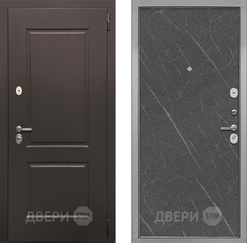 Входная металлическая Дверь Интекрон (INTECRON) Кампо Гладкая Гранит лава оникс в Лосино-Петровский