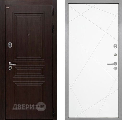 Входная металлическая Дверь Интекрон (INTECRON) Брайтон Тиковое Дерево Лучи-М Софт милк в Лосино-Петровский