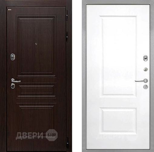 Входная металлическая Дверь Интекрон (INTECRON) Брайтон Тиковое Дерево Альба Роял Вуд белый в Лосино-Петровский