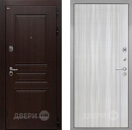 Дверь Интекрон (INTECRON) Брайтон Тиковое Дерево В-07 с молдингом Сандал белый в Лосино-Петровский