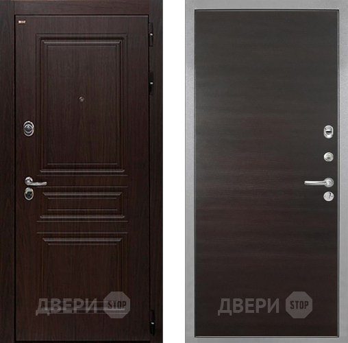 Входная металлическая Дверь Интекрон (INTECRON) Брайтон Тиковое Дерево Гладкая Эковенге поперечный в Лосино-Петровский