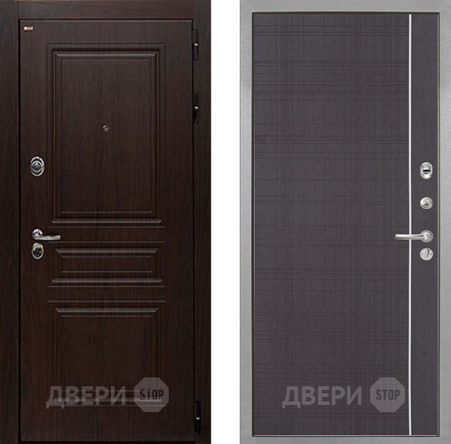 Входная металлическая Дверь Интекрон (INTECRON) Брайтон Тиковое Дерево В-07 с молдингом Венге в Лосино-Петровский