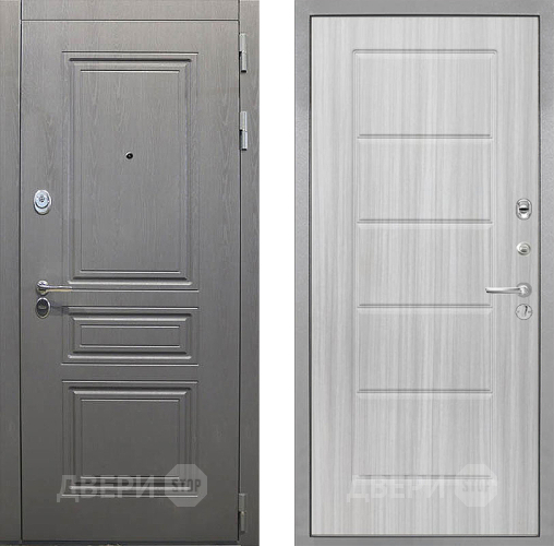 Дверь Интекрон (INTECRON) Брайтон Графит ФЛ-39 Сандал белый в Лосино-Петровский