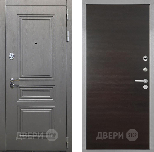 Дверь Интекрон (INTECRON) Брайтон Графит Гладкая Эковенге поперечный в Лосино-Петровский