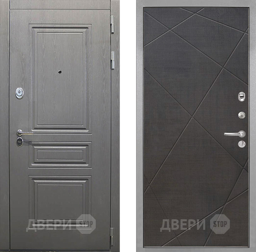 Входная металлическая Дверь Интекрон (INTECRON) Брайтон Графит Лучи-М Венге распил кофе в Лосино-Петровский