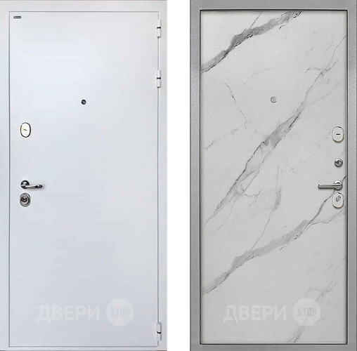 Дверь Интекрон (INTECRON) Колизей White Гладкая Мрамор натуральный арктик в Лосино-Петровский