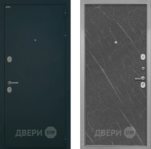 Входная металлическая Дверь Интекрон (INTECRON) Греция Гладкая Гранит лава оникс в Лосино-Петровский