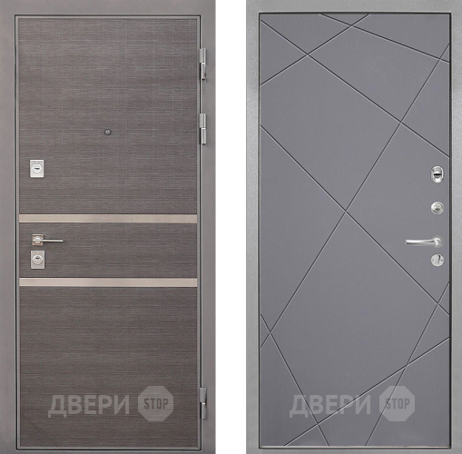 Входная металлическая Дверь Интекрон (INTECRON) Неаполь Лучи-М Графит софт в Лосино-Петровский
