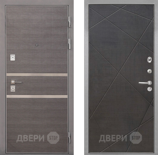 Входная металлическая Дверь Интекрон (INTECRON) Неаполь Лучи-М Венге распил кофе в Лосино-Петровский