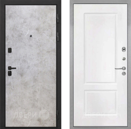 Дверь Интекрон (INTECRON) Профит Black Мрамор Светлый КВ-2 Белый матовый в Лосино-Петровский