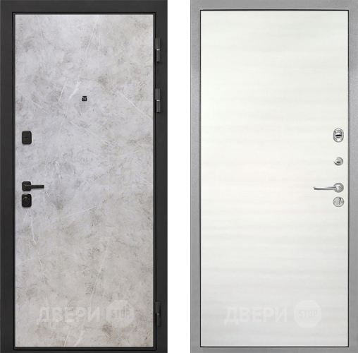 Дверь Интекрон (INTECRON) Профит Black Мрамор Светлый Гладкая Дуб сильвер поперечный в Лосино-Петровский