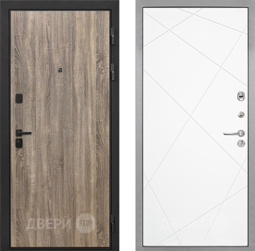 Входная металлическая Дверь Интекрон (INTECRON) Профит Black Дуб Турин Лучи-М Софт милк в Лосино-Петровский