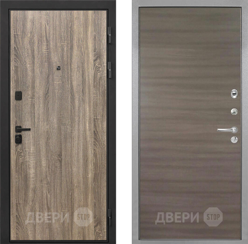 Входная металлическая Дверь Интекрон (INTECRON) Профит Black Дуб Турин Гладкая Дуб тоскано поперечный в Лосино-Петровский