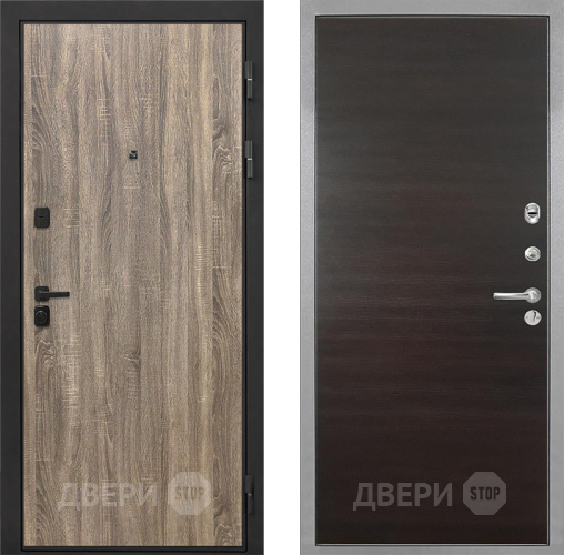 Входная металлическая Дверь Интекрон (INTECRON) Профит Black Дуб Турин Гладкая Эковенге поперечный в Лосино-Петровский