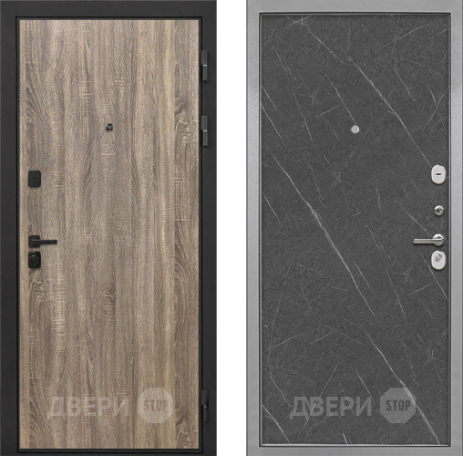 Дверь Интекрон (INTECRON) Профит Black Дуб Турин Гладкая Гранит лава оникс в Лосино-Петровский