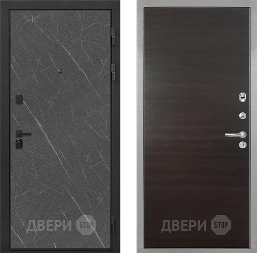 Входная металлическая Дверь Интекрон (INTECRON) Профит Black Гранит Лава Оникс Гладкая Эковенге поперечный в Лосино-Петровский