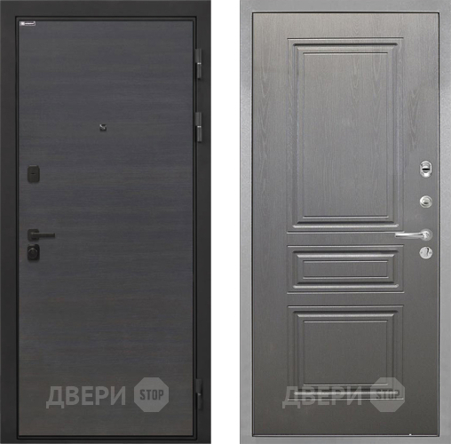 Входная металлическая Дверь Интекрон (INTECRON) Профит Black Эковенге ФЛ-243 Графит вуд дуб в Лосино-Петровский