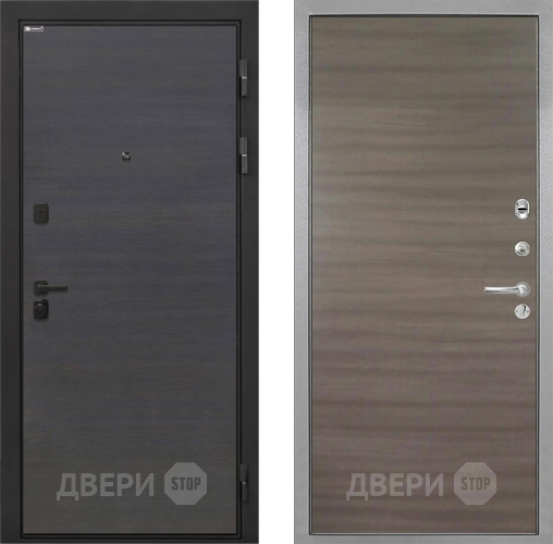 Входная металлическая Дверь Интекрон (INTECRON) Профит Black Эковенге Гладкая Дуб тоскано поперечный в Лосино-Петровский