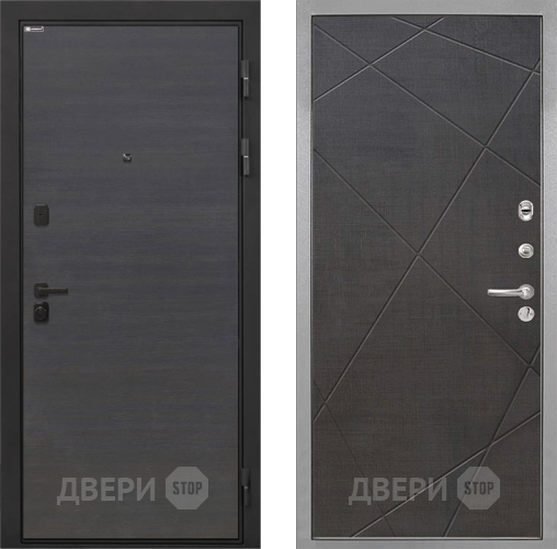 Входная металлическая Дверь Интекрон (INTECRON) Профит Black Эковенге Лучи-М Венге распил кофе в Лосино-Петровский