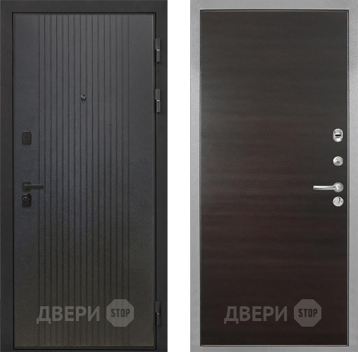 Входная металлическая Дверь Интекрон (INTECRON) Профит Black ФЛ-295 Гладкая Эковенге поперечный в Лосино-Петровский