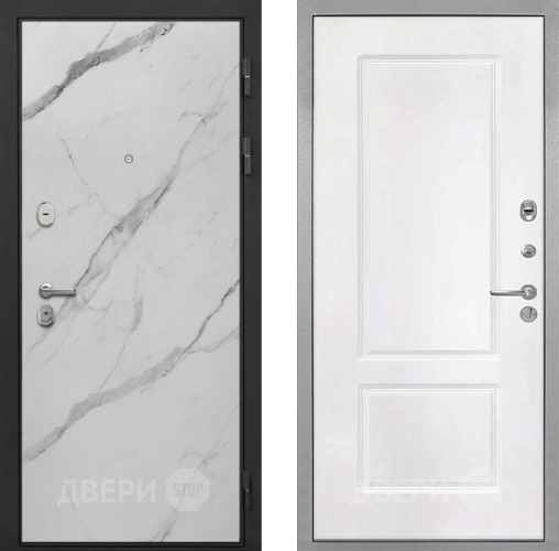 Дверь Интекрон (INTECRON) Гектор Мрамор Арктик КВ-2 Белый матовый в Лосино-Петровский