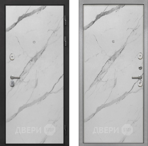 Входная металлическая Дверь Интекрон (INTECRON) Гектор Мрамор Арктик Гладкая Мрамор натуральный арктик в Лосино-Петровский