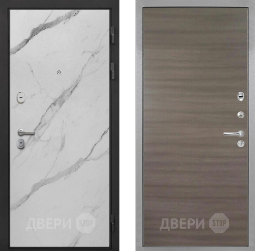 Входная металлическая Дверь Интекрон (INTECRON) Гектор Мрамор Арктик Гладкая Дуб тоскано поперечный в Лосино-Петровский