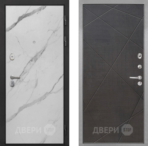 Входная металлическая Дверь Интекрон (INTECRON) Гектор Мрамор Арктик Лучи-М Венге распил кофе в Лосино-Петровский