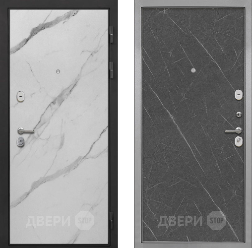 Входная металлическая Дверь Интекрон (INTECRON) Гектор Мрамор Арктик Гладкая Гранит лава оникс в Лосино-Петровский