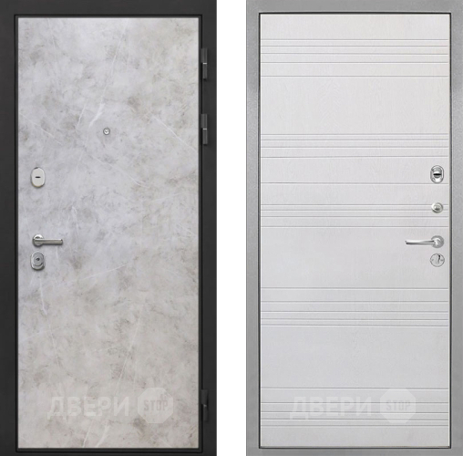 Входная металлическая Дверь Интекрон (INTECRON) Гектор Мрамор Светлый ФЛ-316 Белый ясень в Лосино-Петровский
