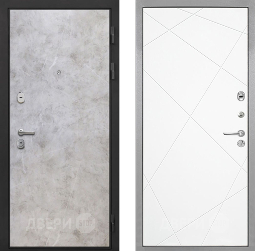 Входная металлическая Дверь Интекрон (INTECRON) Гектор Мрамор Светлый Лучи-М Софт милк в Лосино-Петровский