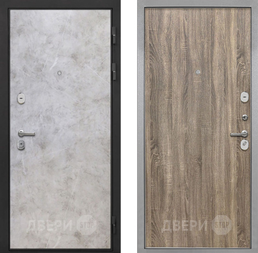 Входная металлическая Дверь Интекрон (INTECRON) Гектор Мрамор Светлый Гладкая Дуб турин в Лосино-Петровский