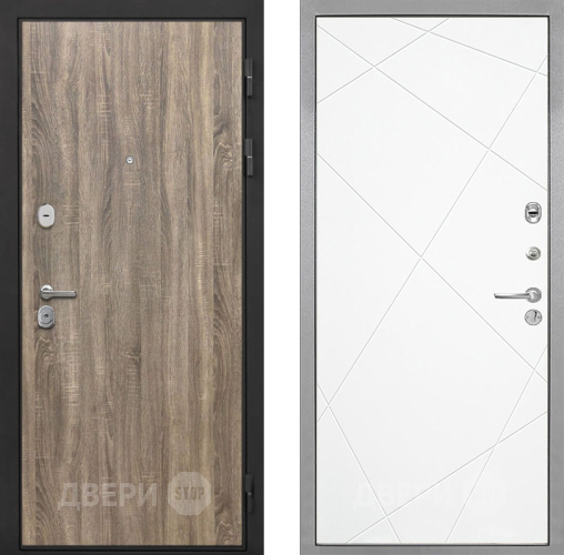 Входная металлическая Дверь Интекрон (INTECRON) Гектор Дуб Турин Лучи-М Софт милк в Лосино-Петровский