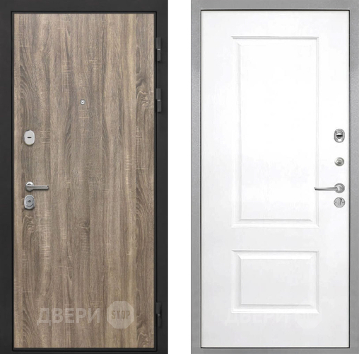 Входная металлическая Дверь Интекрон (INTECRON) Гектор Дуб Турин Альба Роял Вуд белый в Лосино-Петровский