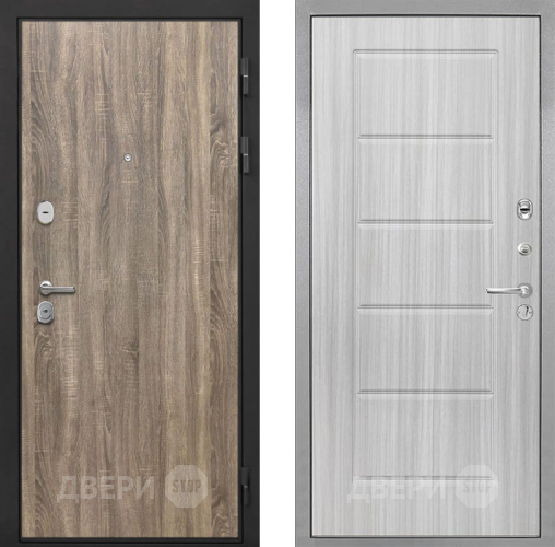 Входная металлическая Дверь Интекрон (INTECRON) Гектор Дуб Турин ФЛ-39 Сандал белый в Лосино-Петровский