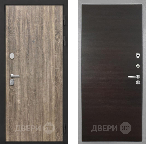 Входная металлическая Дверь Интекрон (INTECRON) Гектор Дуб Турин Гладкая Эковенге поперечный в Лосино-Петровский