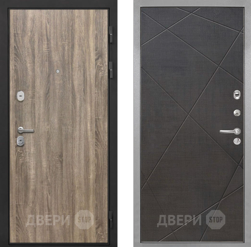 Входная металлическая Дверь Интекрон (INTECRON) Гектор Дуб Турин Лучи-М Венге распил кофе в Лосино-Петровский