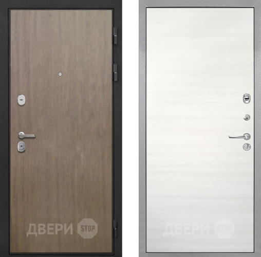 Входная металлическая Дверь Интекрон (INTECRON) Гектор Венге Коричневый Гладкая Дуб сильвер поперечный в Лосино-Петровский