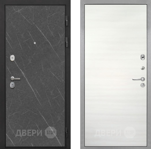 Входная металлическая Дверь Интекрон (INTECRON) Гектор Гранит Лава Оникс Гладкая Дуб сильвер поперечный в Лосино-Петровский