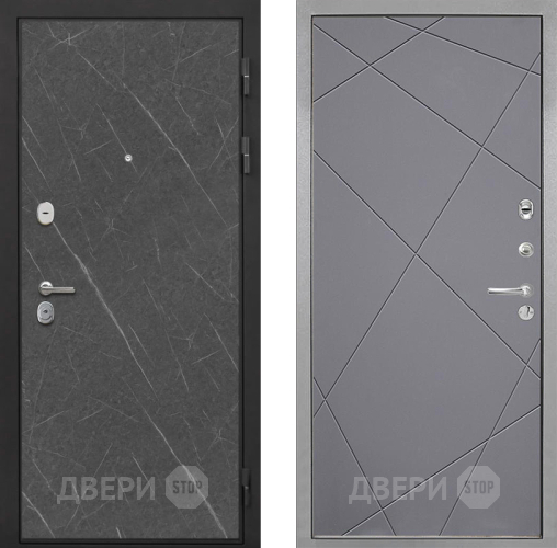 Входная металлическая Дверь Интекрон (INTECRON) Гектор Гранит Лава Оникс Лучи-М Графит софт в Лосино-Петровский