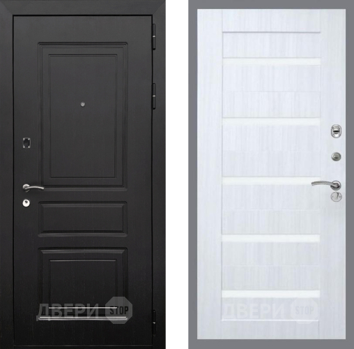 Входная металлическая Дверь Рекс (REX) 6 Венге СБ-14 стекло белое Сандал белый в Лосино-Петровский