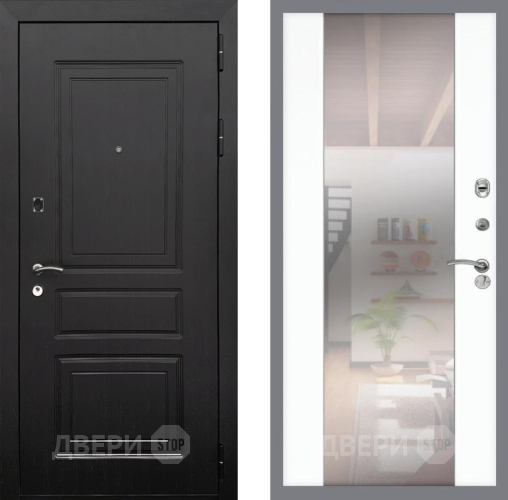 Входная металлическая Дверь Рекс (REX) 6 Венге СБ-16 Зеркало Силк Сноу в Лосино-Петровский