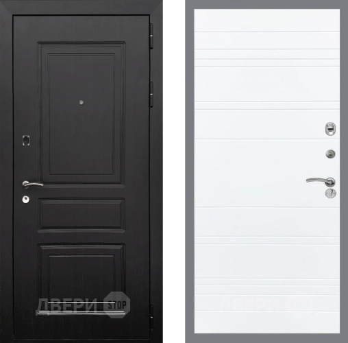 Входная металлическая Дверь Рекс (REX) 6 Венге Line Силк Сноу в Лосино-Петровский