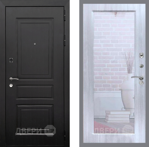 Входная металлическая Дверь Рекс (REX) 6 Венге Зеркало Пастораль Сандал белый в Лосино-Петровский