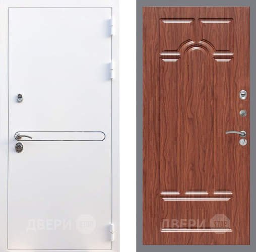 Входная металлическая Дверь Рекс (REX) 27 FL-58 орех тисненый в Лосино-Петровский