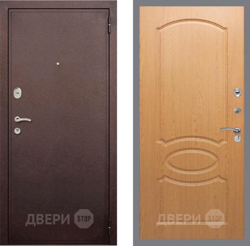 Входная металлическая Дверь Рекс (REX) 2 Медный Антик FL-128 Дуб в Лосино-Петровский