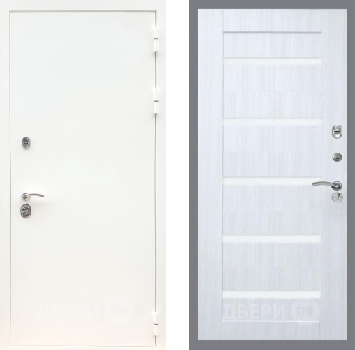 Дверь Рекс (REX) 5 Белая Шагрень СБ-14 стекло белое Сандал белый в Лосино-Петровский