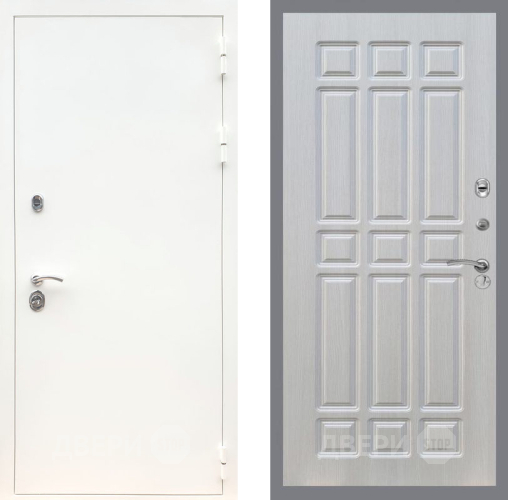Входная металлическая Дверь Рекс (REX) 5 Белая Шагрень FL-33 Лиственница беж в Лосино-Петровский