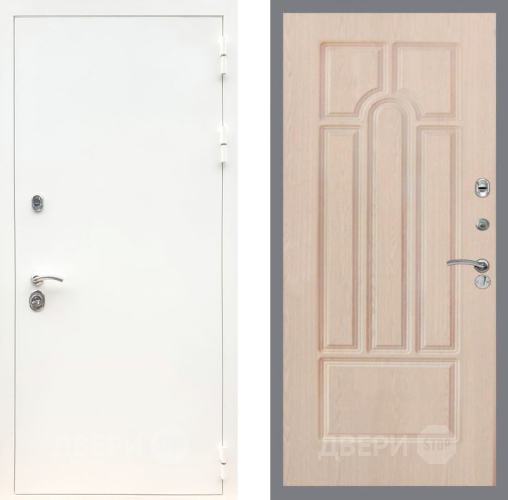 Дверь Рекс (REX) 5 Белая Шагрень FL-58 Беленый дуб в Лосино-Петровский