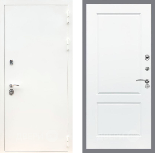 Входная металлическая Дверь Рекс (REX) 5 Белая Шагрень FL-117 Силк Сноу в Лосино-Петровский
